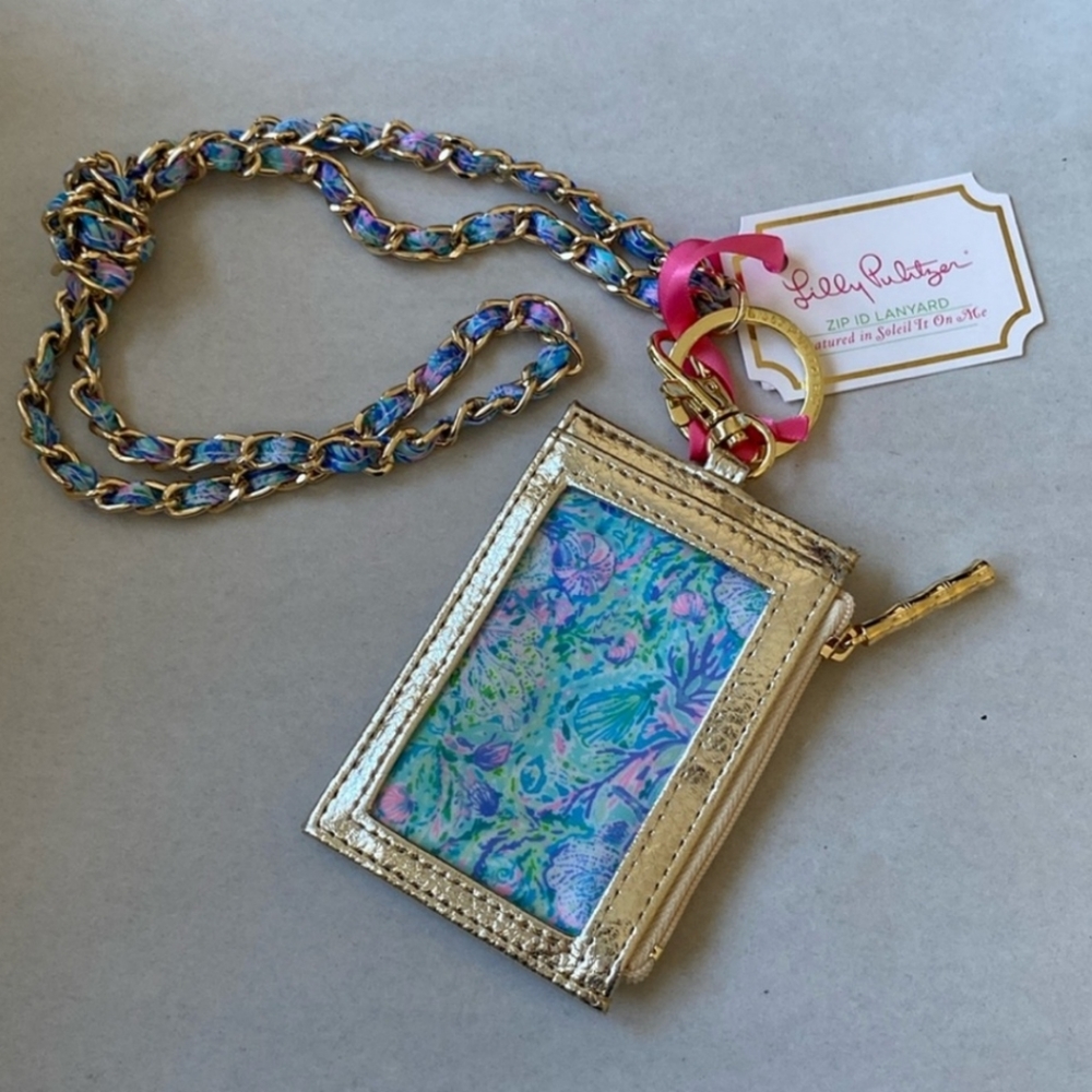 NWT Lilly Pulitzer Surf Blue Lanyard